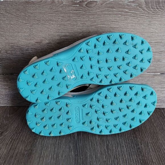 Crocs XTG LoPro Golf Sandal Women's 10 Cream Leather, Gray & Blue Shoes - Picture 7 of 9